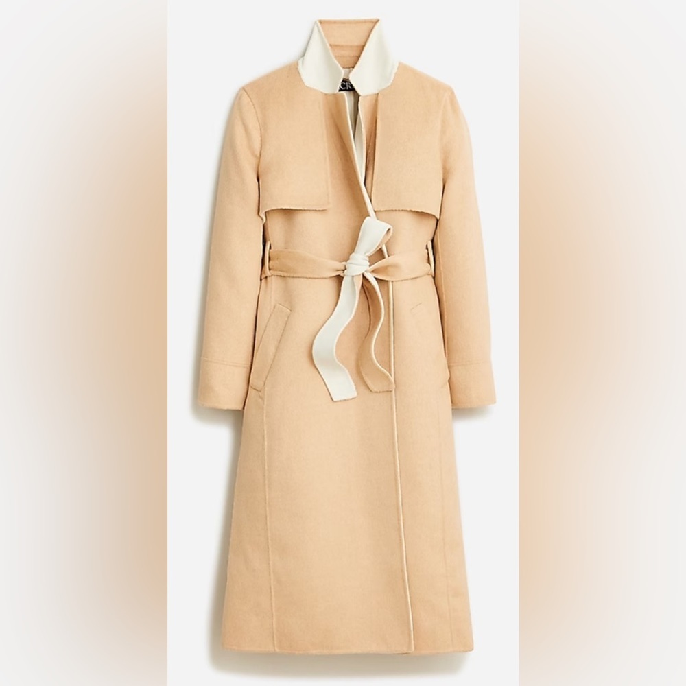 NWOT JCrew Petite Harriet trench coat in double-faced blend - Picture 4 of 7